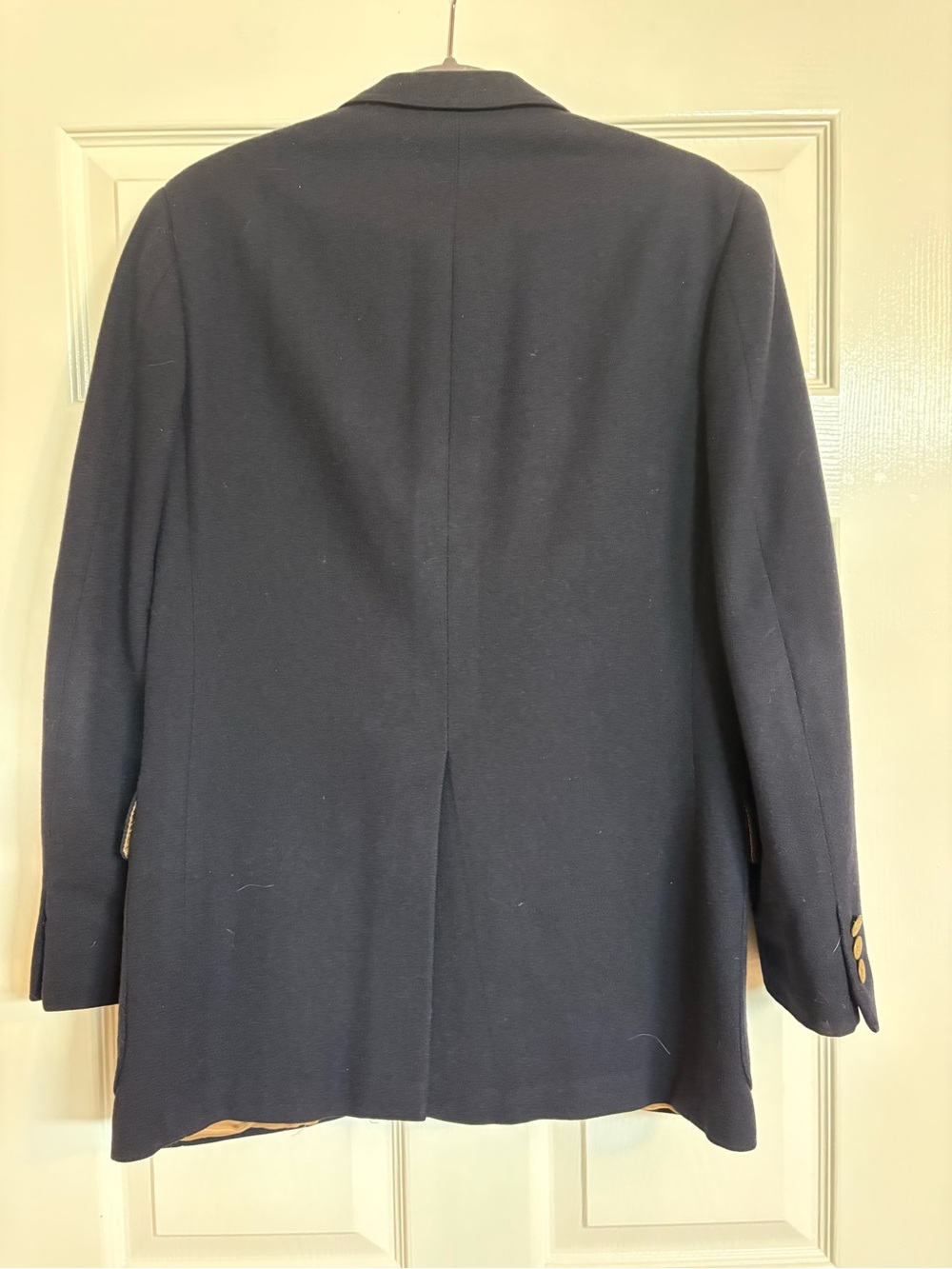Bill Blass Navy Wool Blazer Gold Buttons Vintage Buffums small men or women’s - Picture 5 of 9